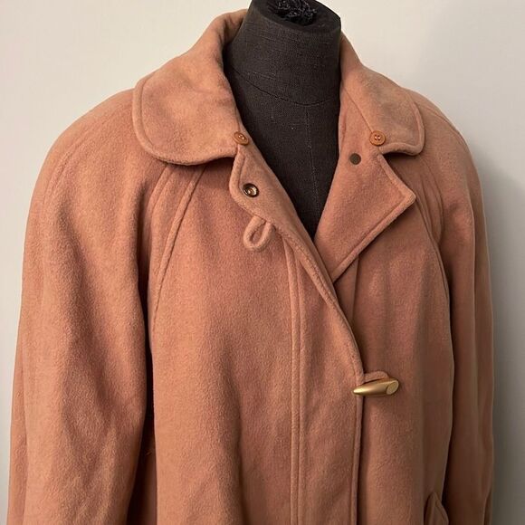 JG Hook Women's Tan Long Sleeve Wool Blend Toggle Closure Jacket Coat - Picture 5 of 9